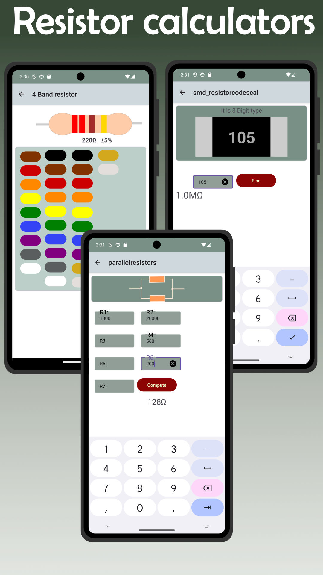 اسکرین شات 2 برنامه Electronics Toolbox