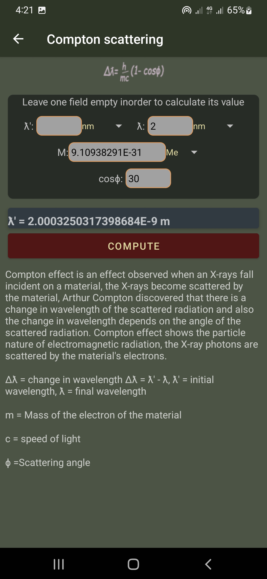 اسکرین شات 6 برنامه Physics: Notes & calculator