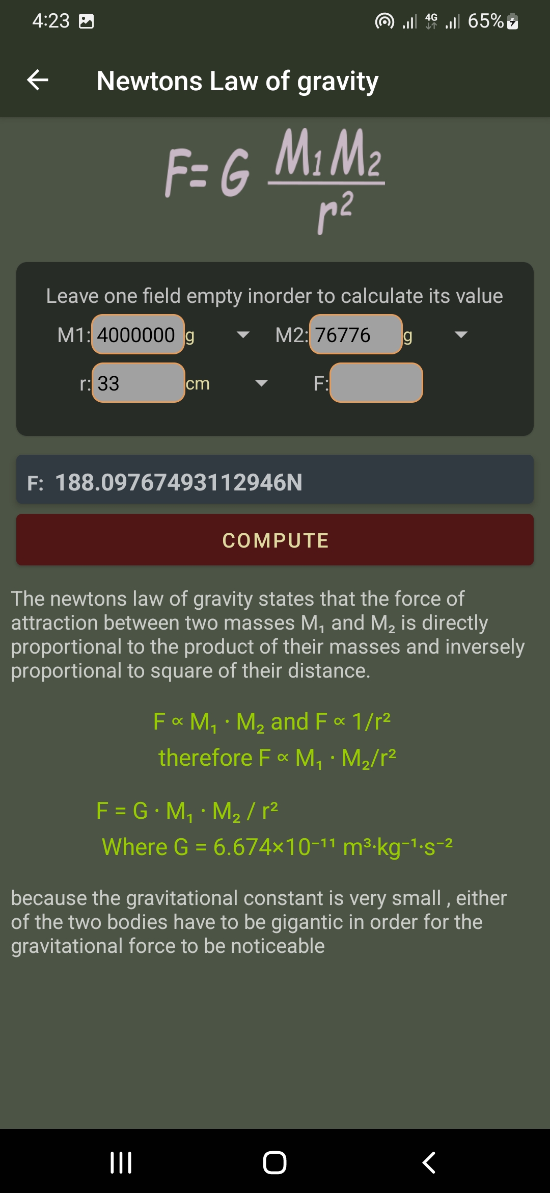 اسکرین شات 2 برنامه Physics: Notes & calculator