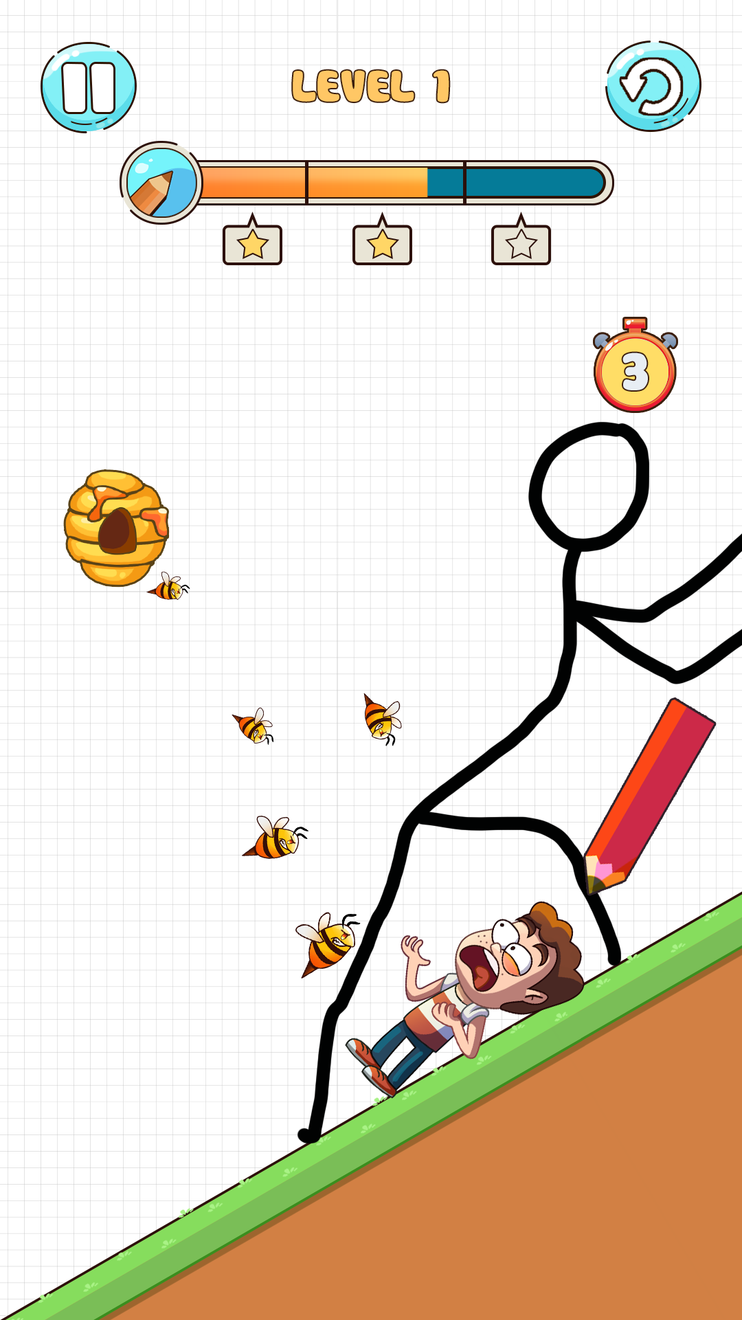 اسکرین شات 1 بازی Save Him - Draw To Save