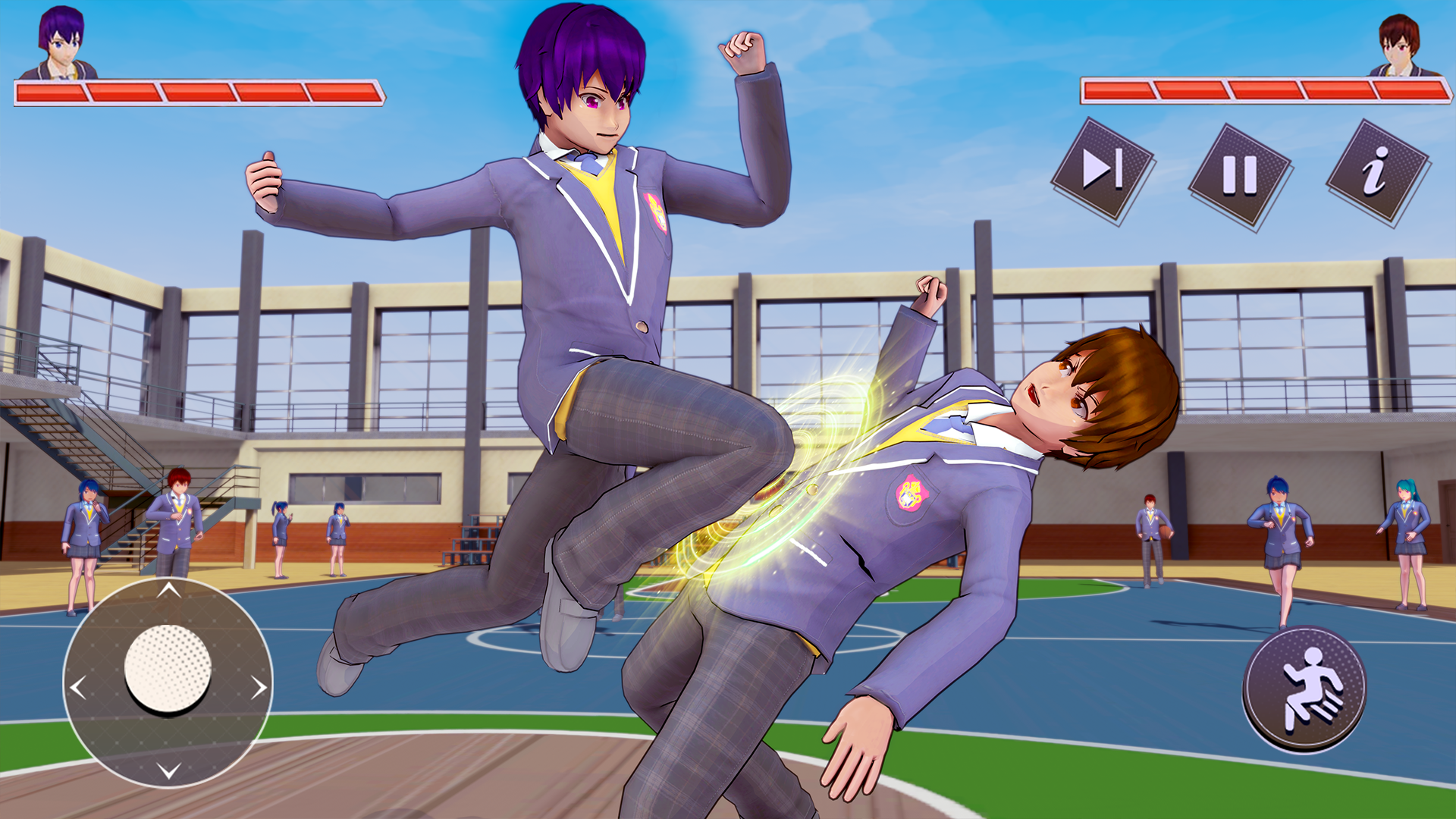 اسکرین شات 2 بازی Anime High School Boy Life 3D