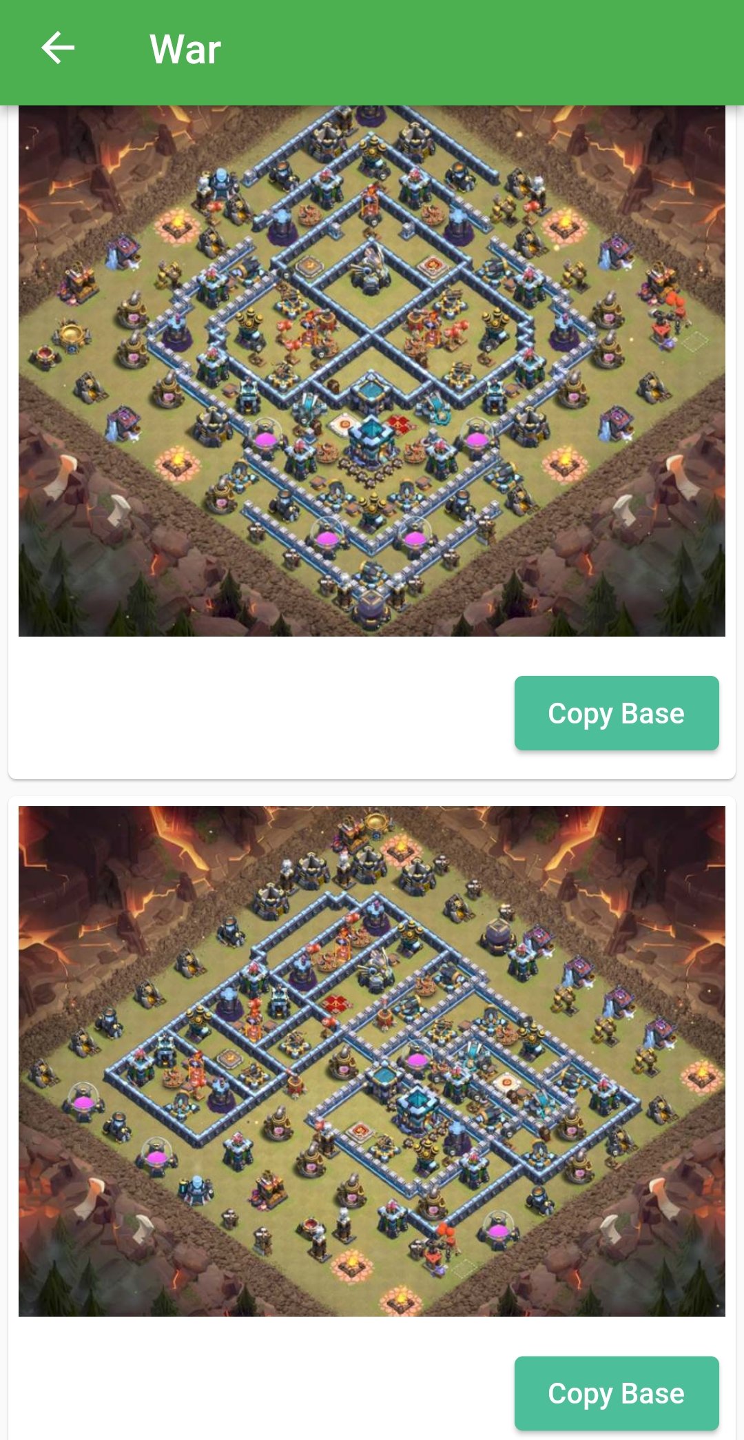 اسکرین شات 2 برنامه Town Hall 13 Base Layouts
