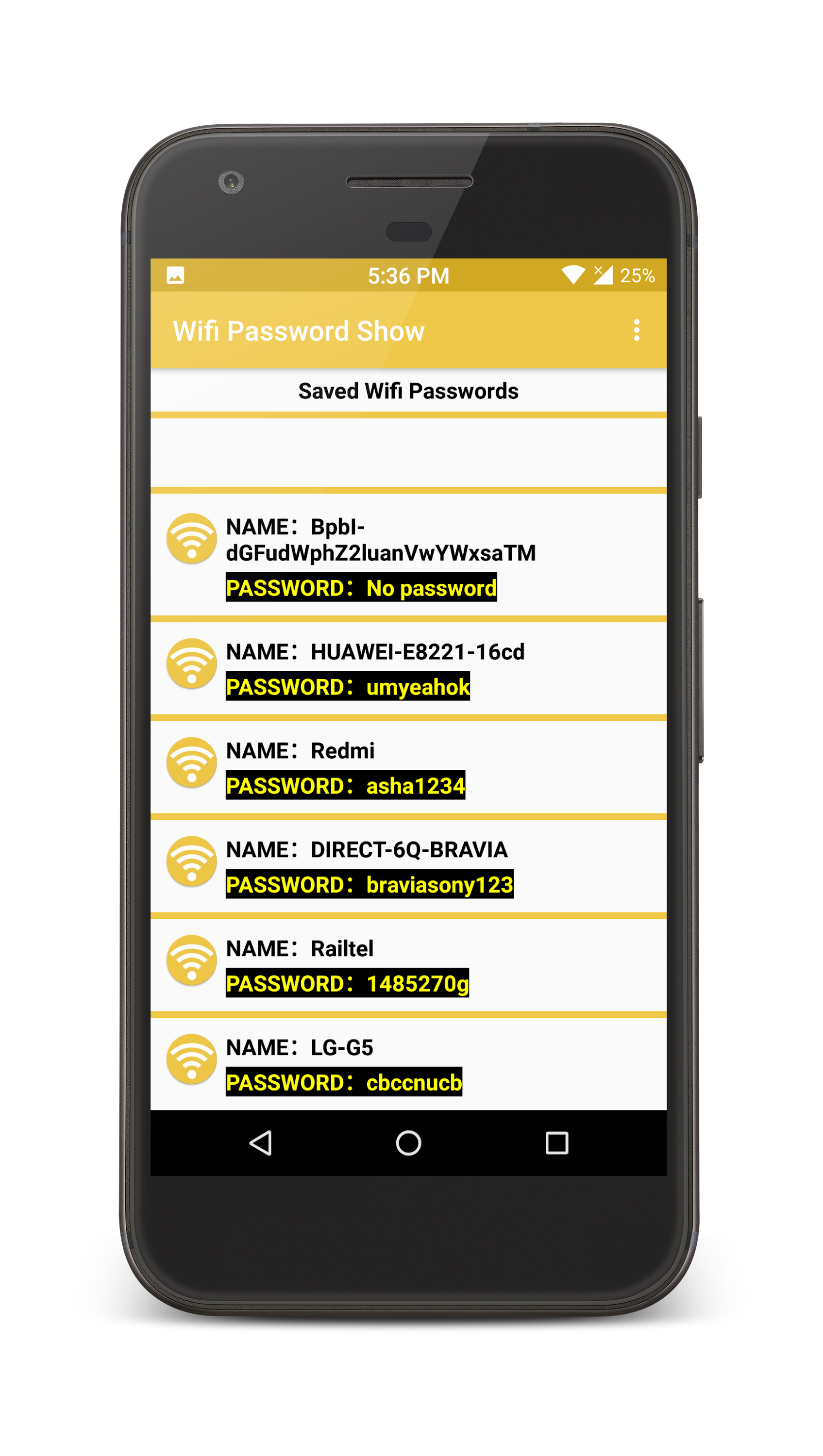 اسکرین شات 7 برنامه WiFi Password Show