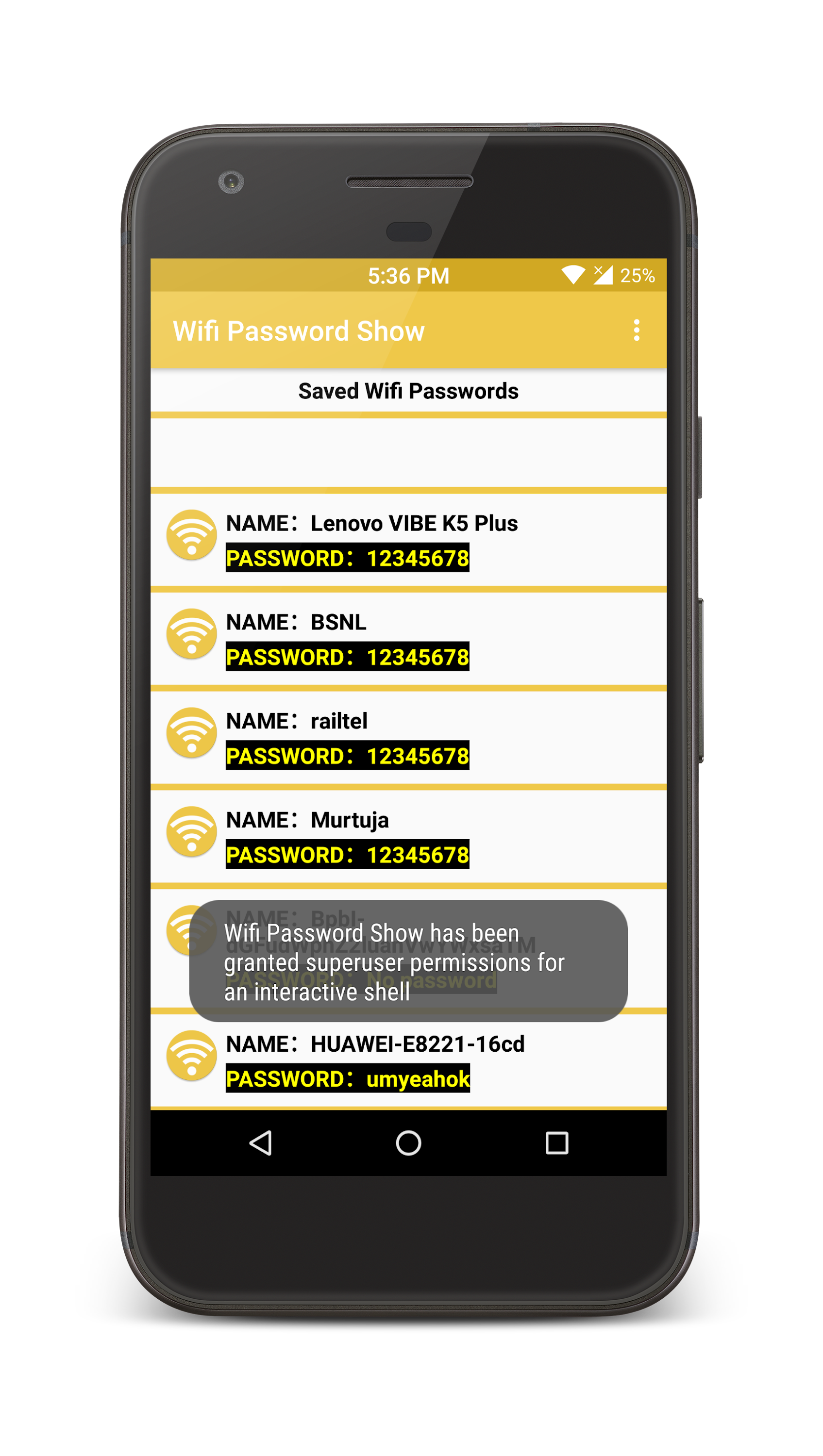 اسکرین شات 5 برنامه WiFi Password Show