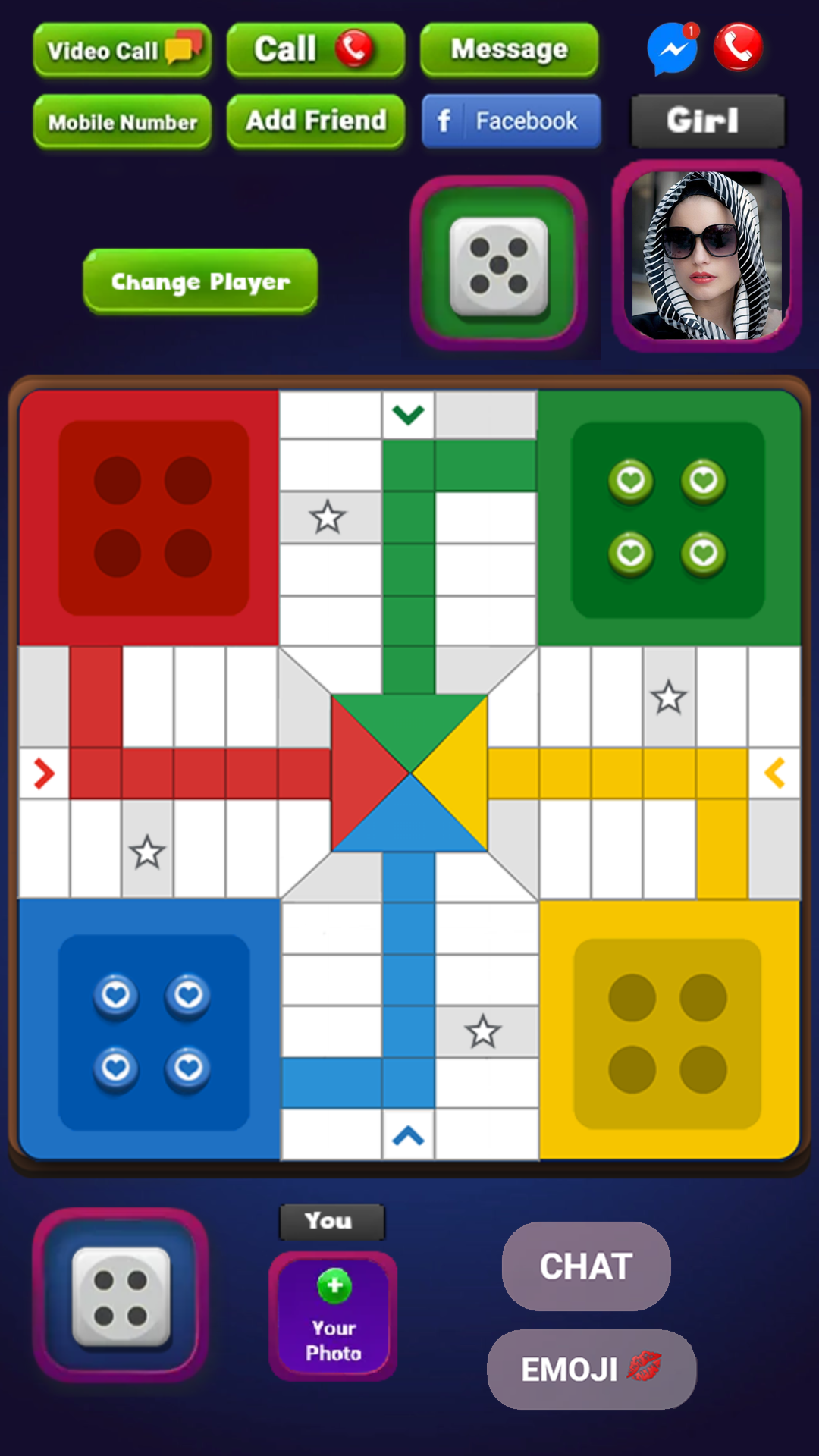 اسکرین شات 8 بازی Ludo Online Game Live Chat