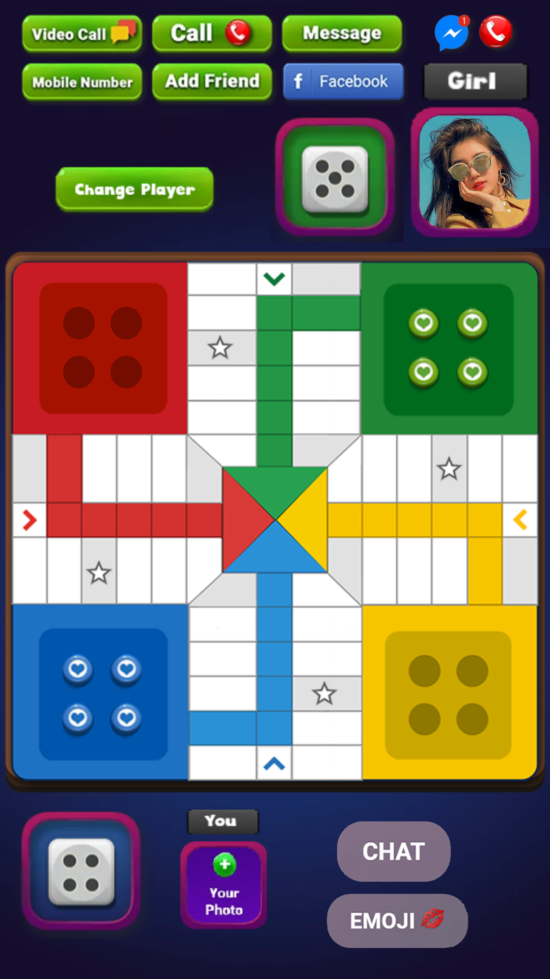 اسکرین شات 6 بازی Ludo Online Game Live Chat