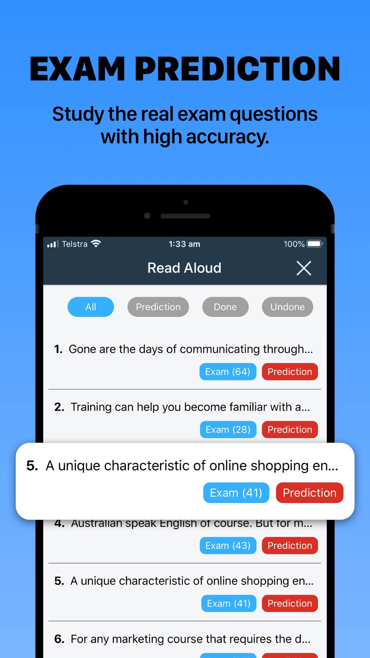 اسکرین شات 3 برنامه PTE Success - Exam Preparation