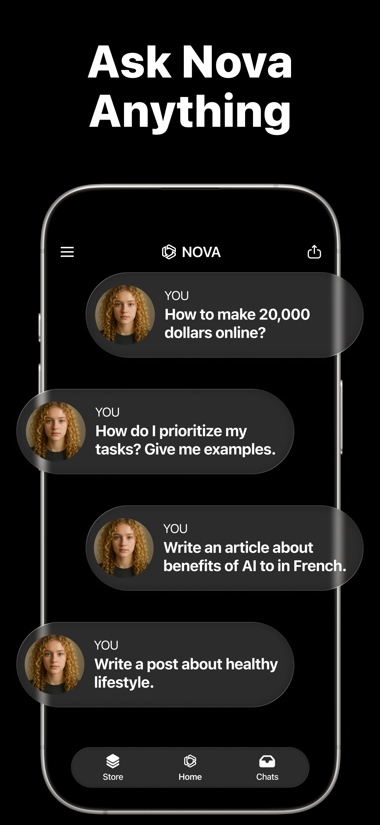 اسکرین شات 2 برنامه AI Chatbot - Nova