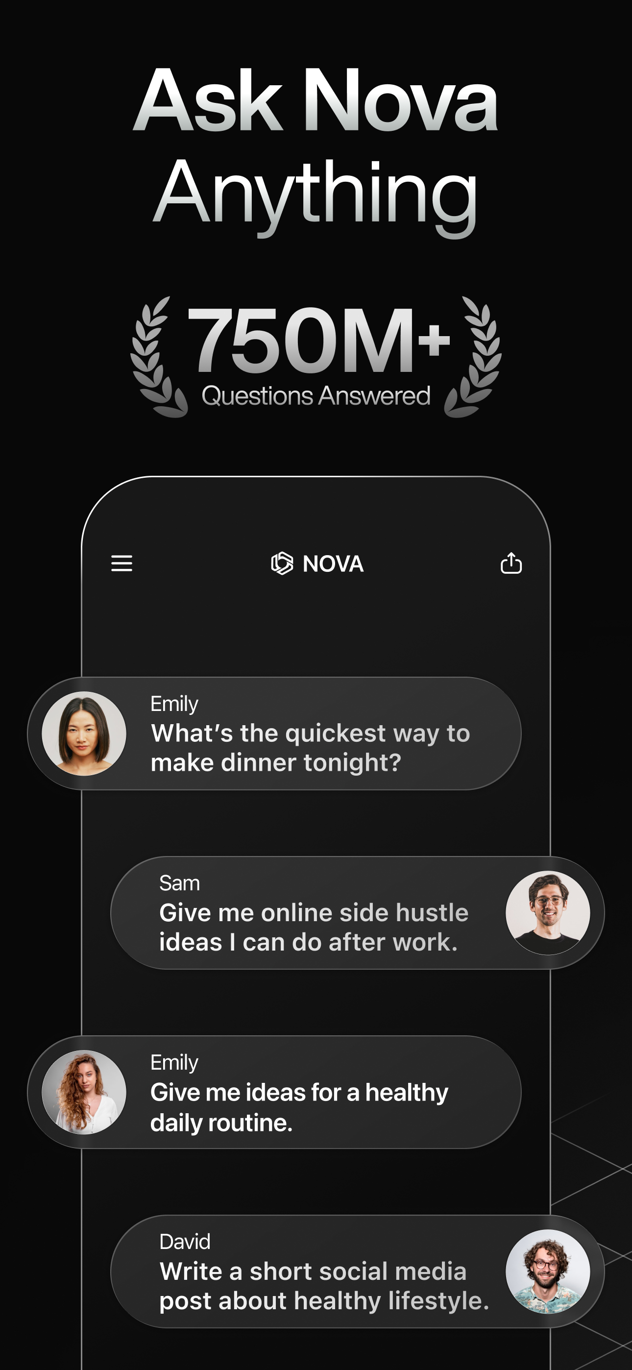 اسکرین شات 2 برنامه AI Chatbot - Nova