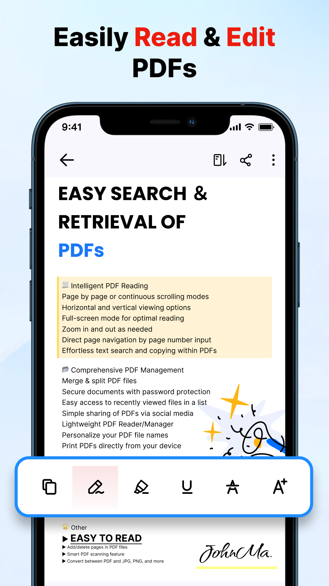 اسکرین شات 4 برنامه PDF Scanner, Reader & Editor