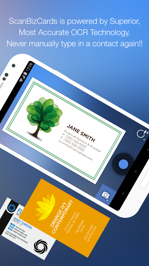 اسکرین شات 2 برنامه ScanBizCards Lite - Business C