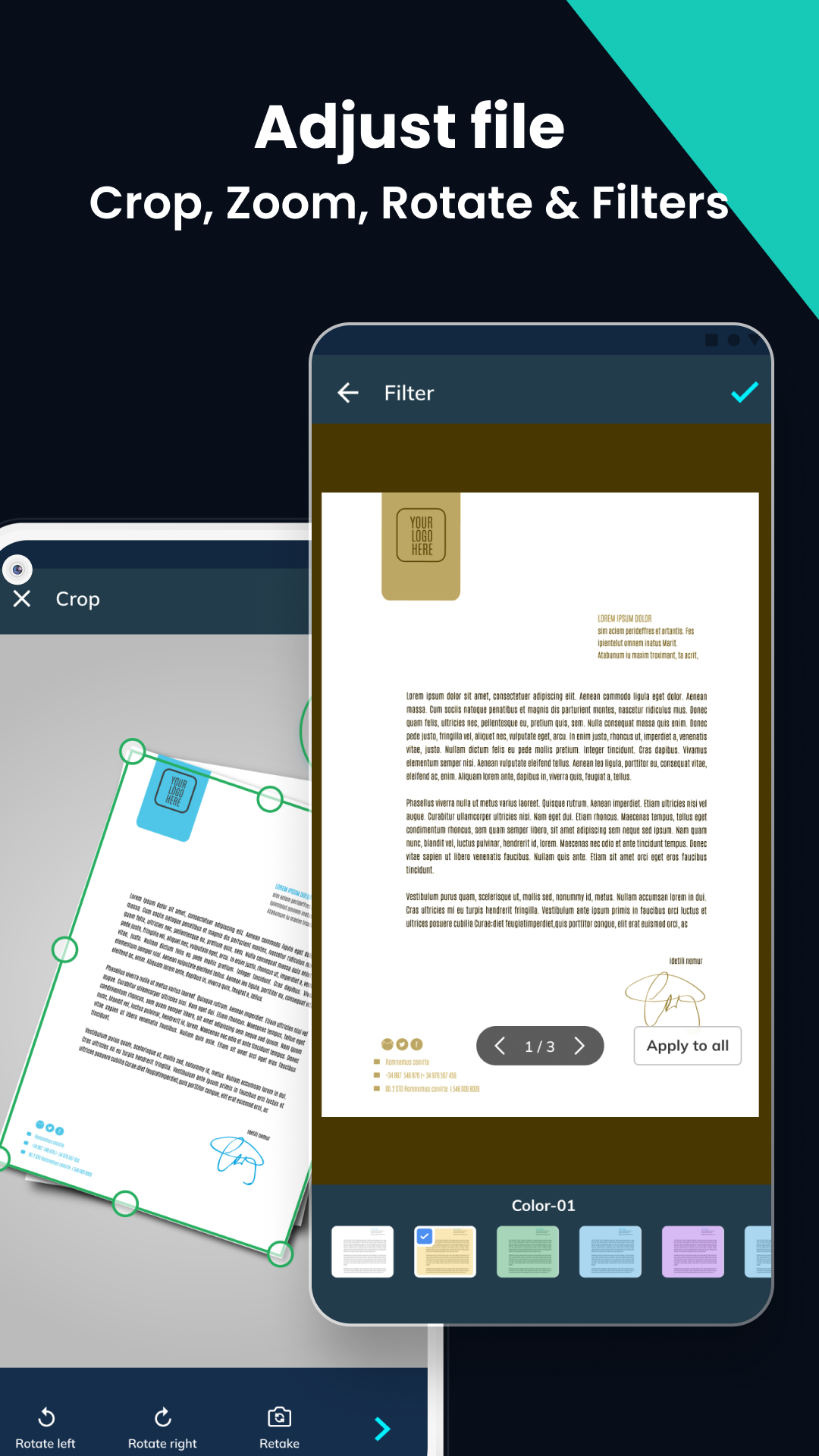 اسکرین شات 4 برنامه PDF Scanner - Document Scanner