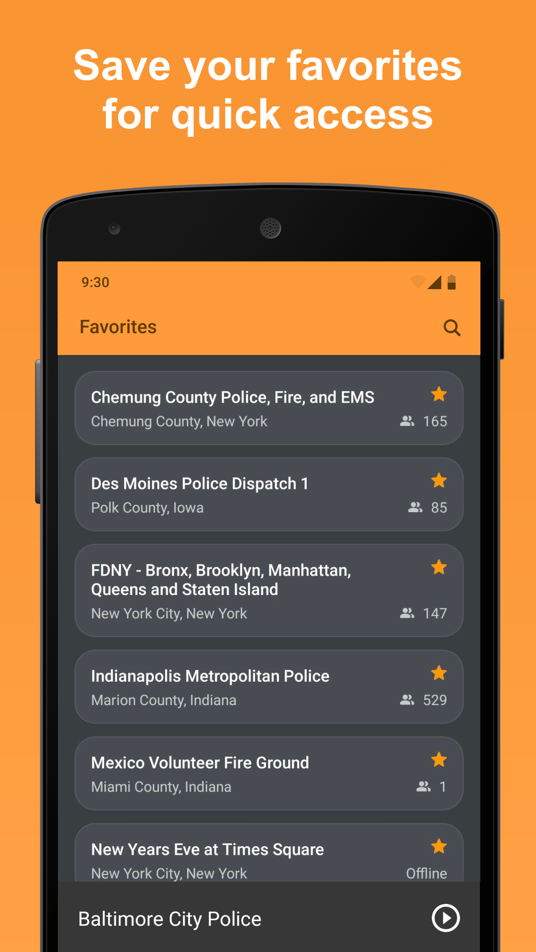 اسکرین شات 6 برنامه Scanner Radio - Police Scanner