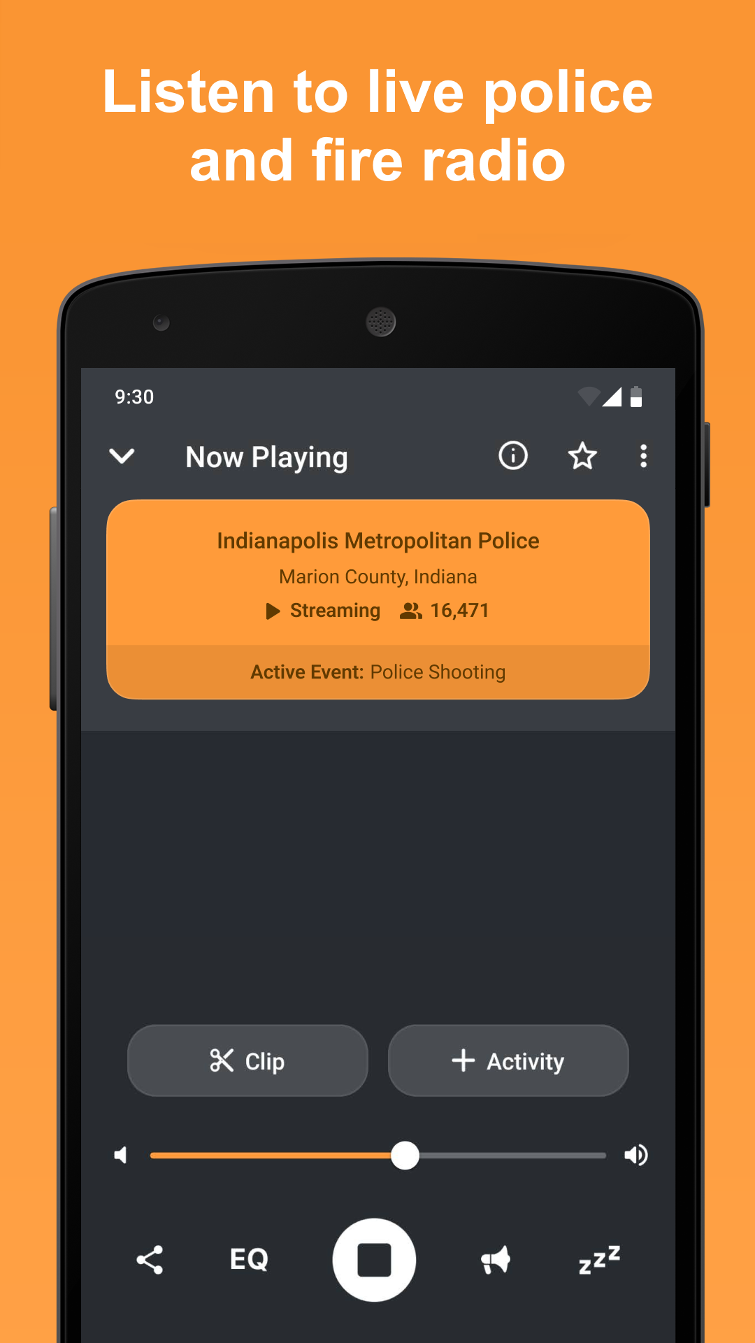 اسکرین شات 1 برنامه Scanner Radio - Police Scanner