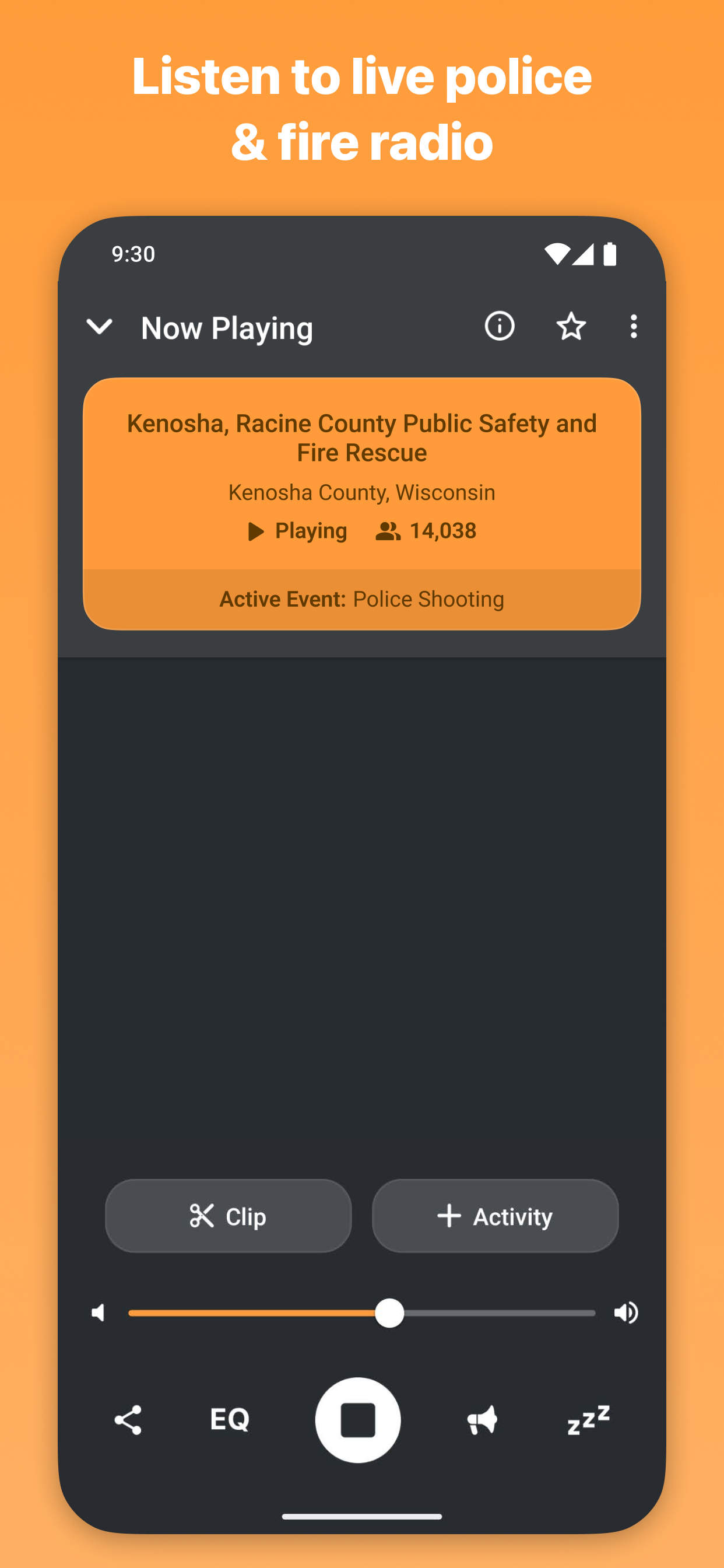 اسکرین شات 1 برنامه Scanner Radio - Police Scanner