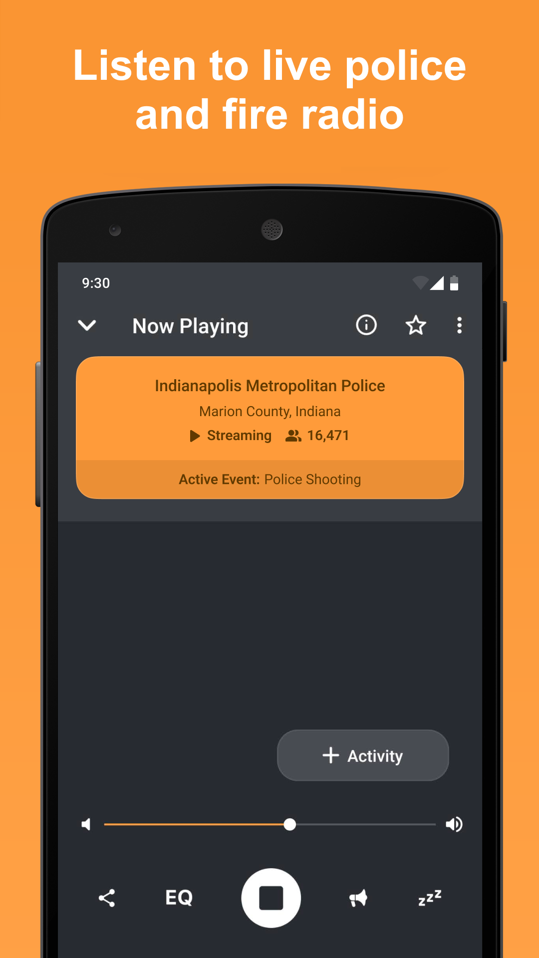 اسکرین شات 1 برنامه Scanner Radio - Police Scanner
