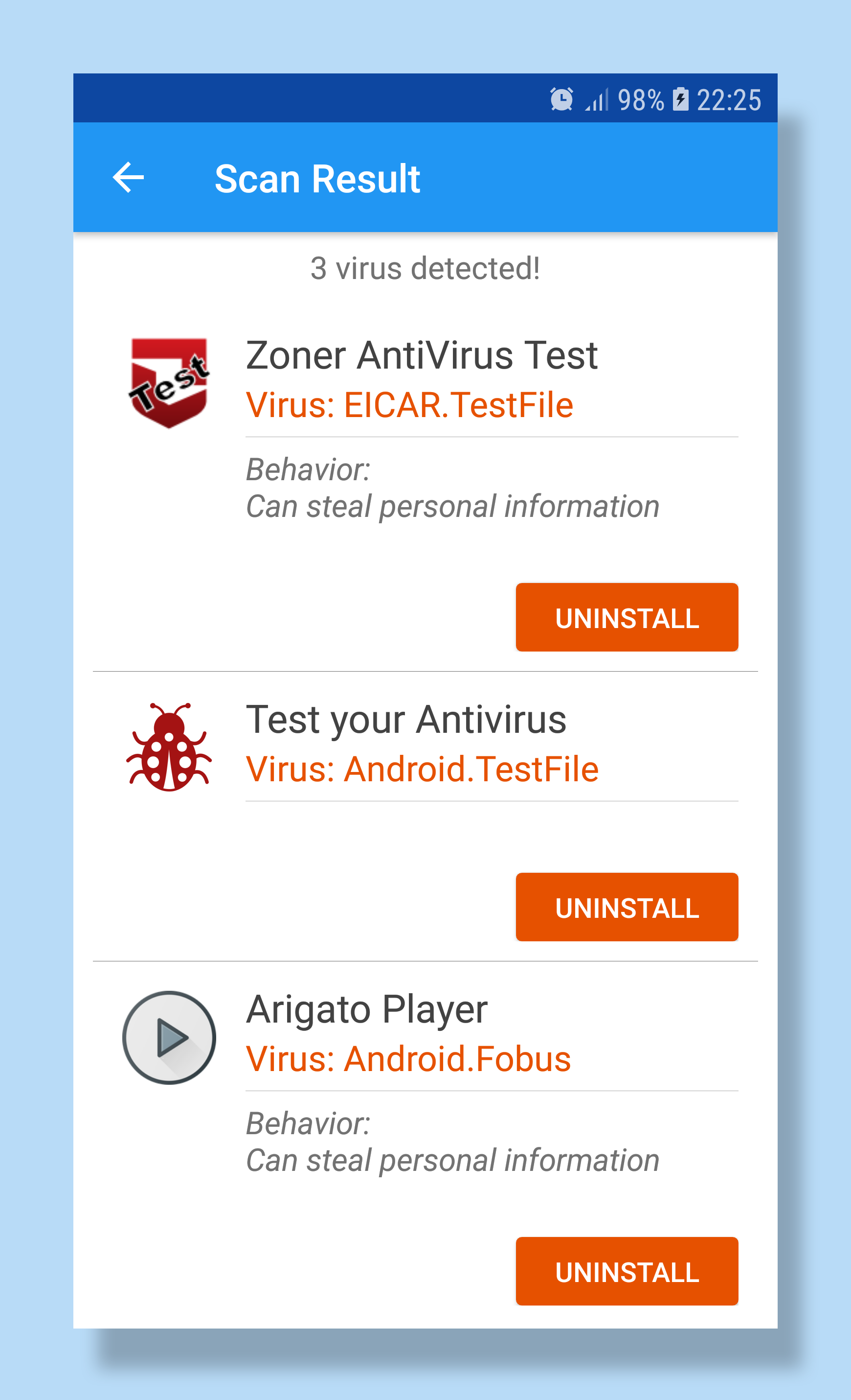 اسکرین شات 6 برنامه 1 Antivirus: one Click to Scan