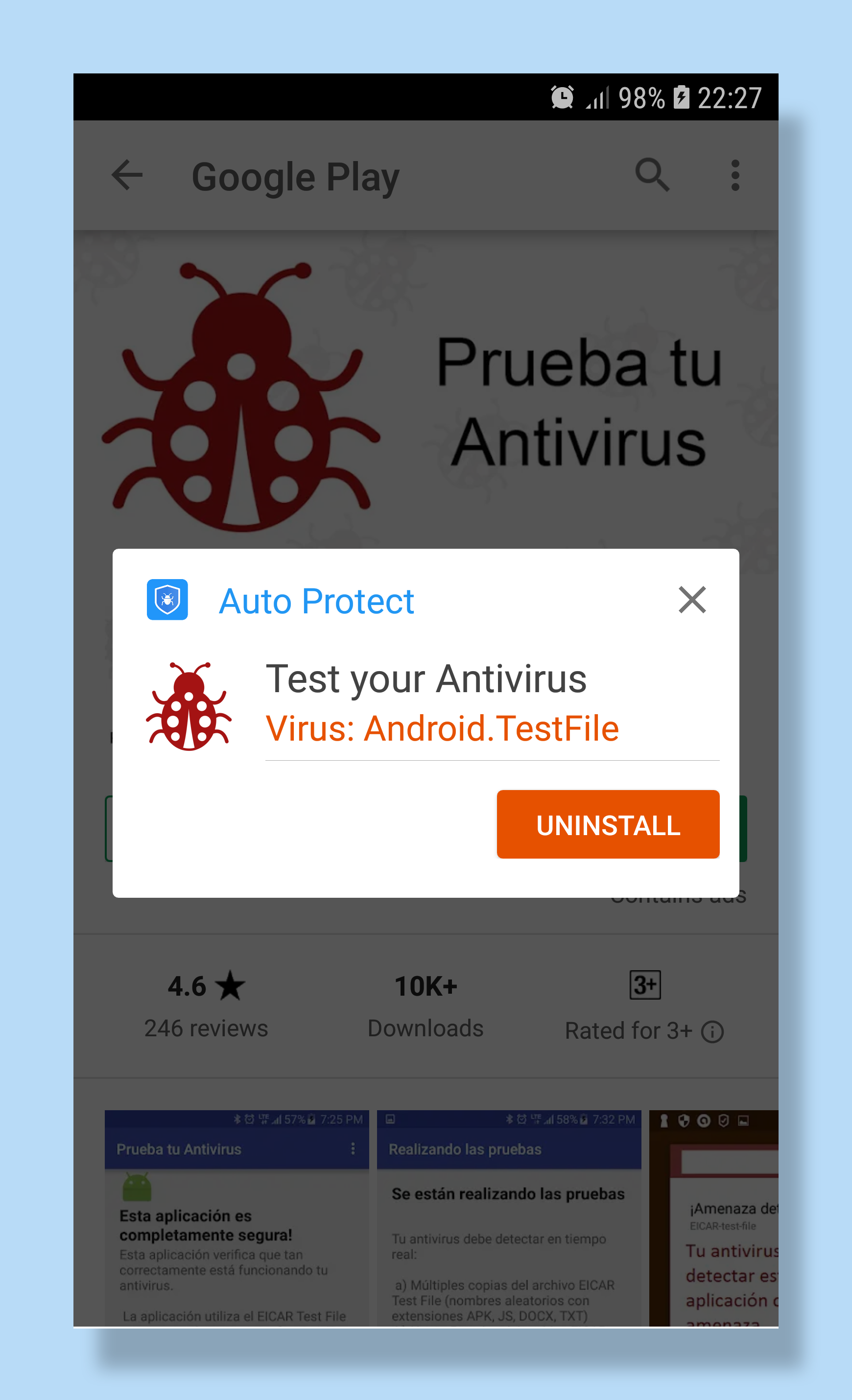 اسکرین شات 4 برنامه 1 Antivirus: one Click to Scan