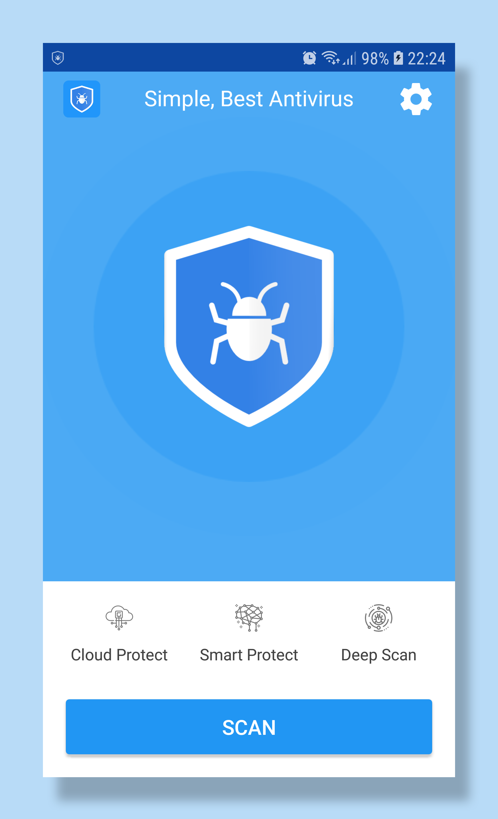 اسکرین شات 1 برنامه 1 Antivirus: one Click to Scan
