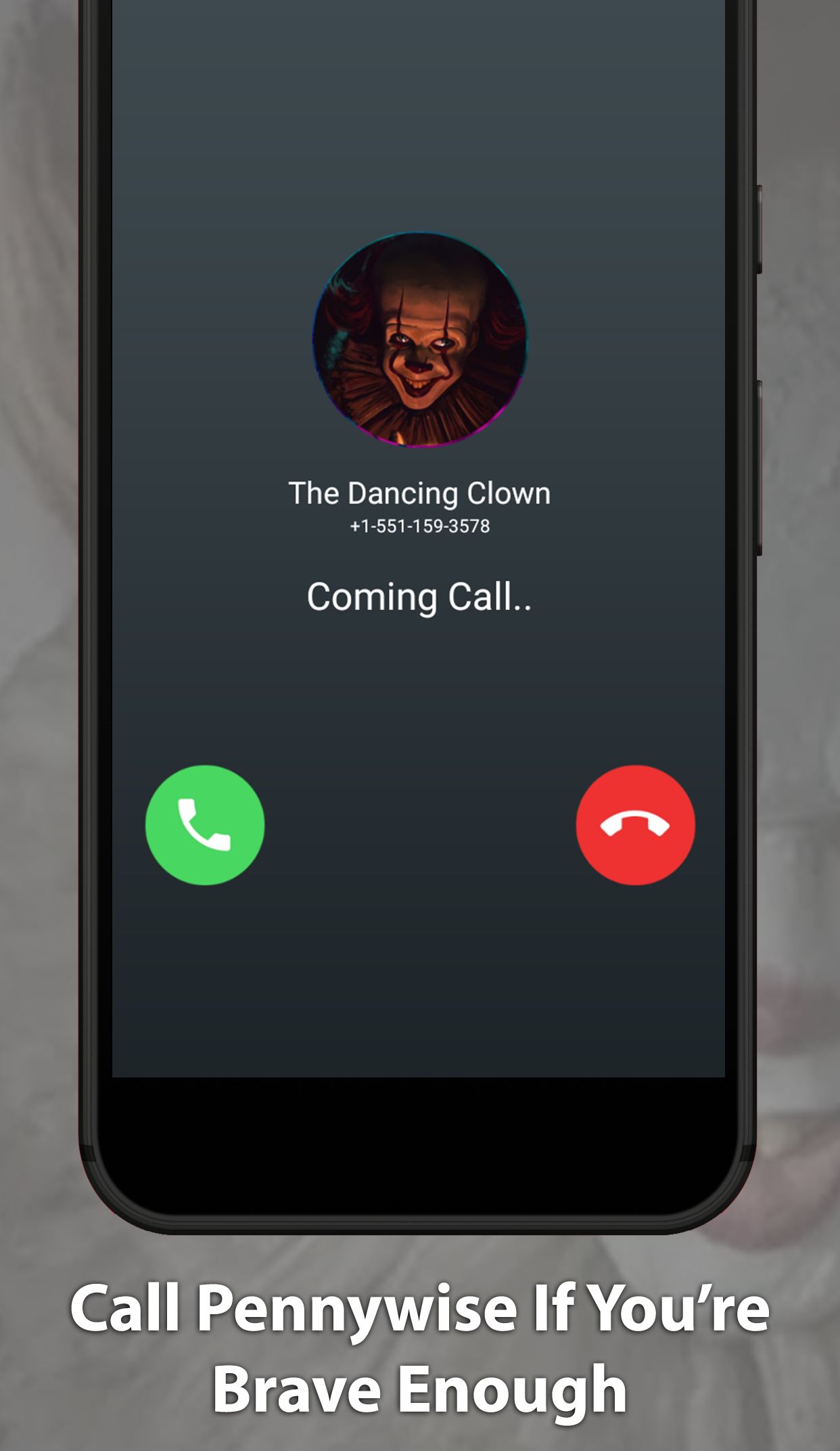 اسکرین شات 2 برنامه Scary Pennywise Video Call