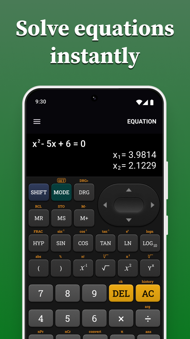 اسکرین شات 4 برنامه Scientific Calculator Advanced