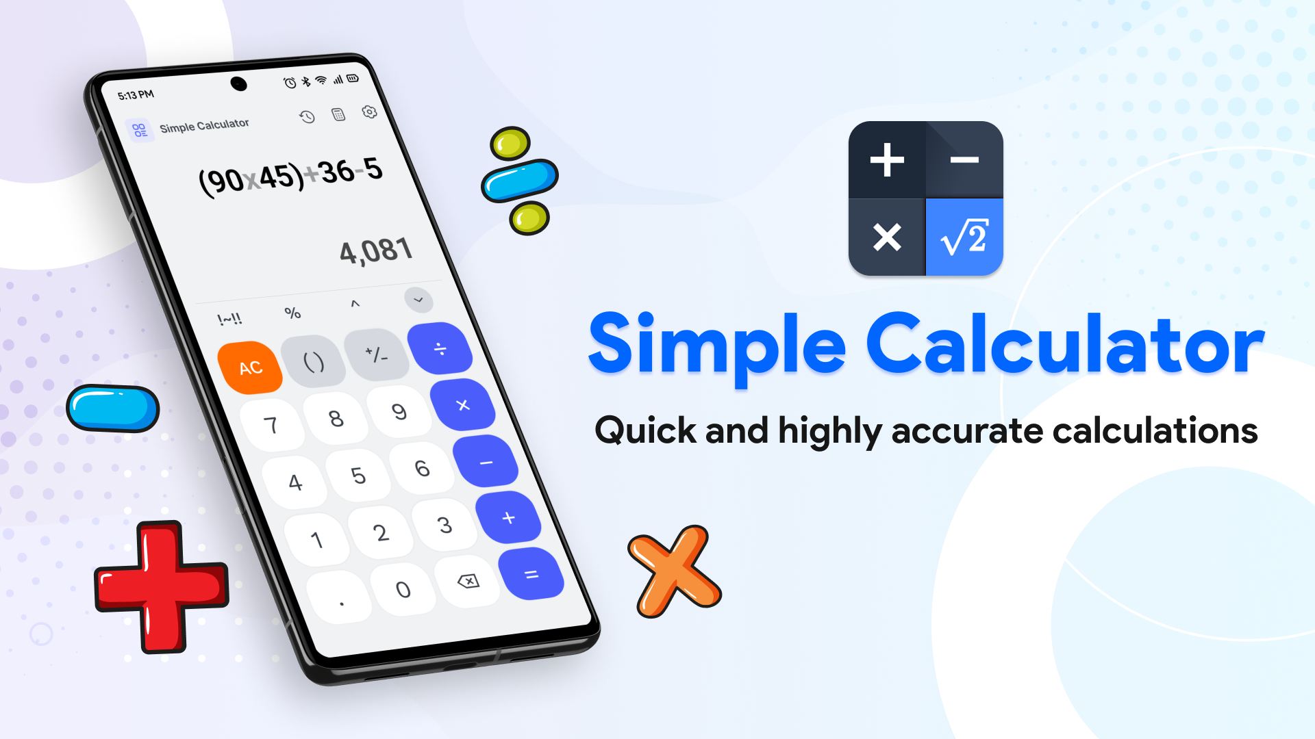 اسکرین شات 1 برنامه Simple Calculator Convert Unit
