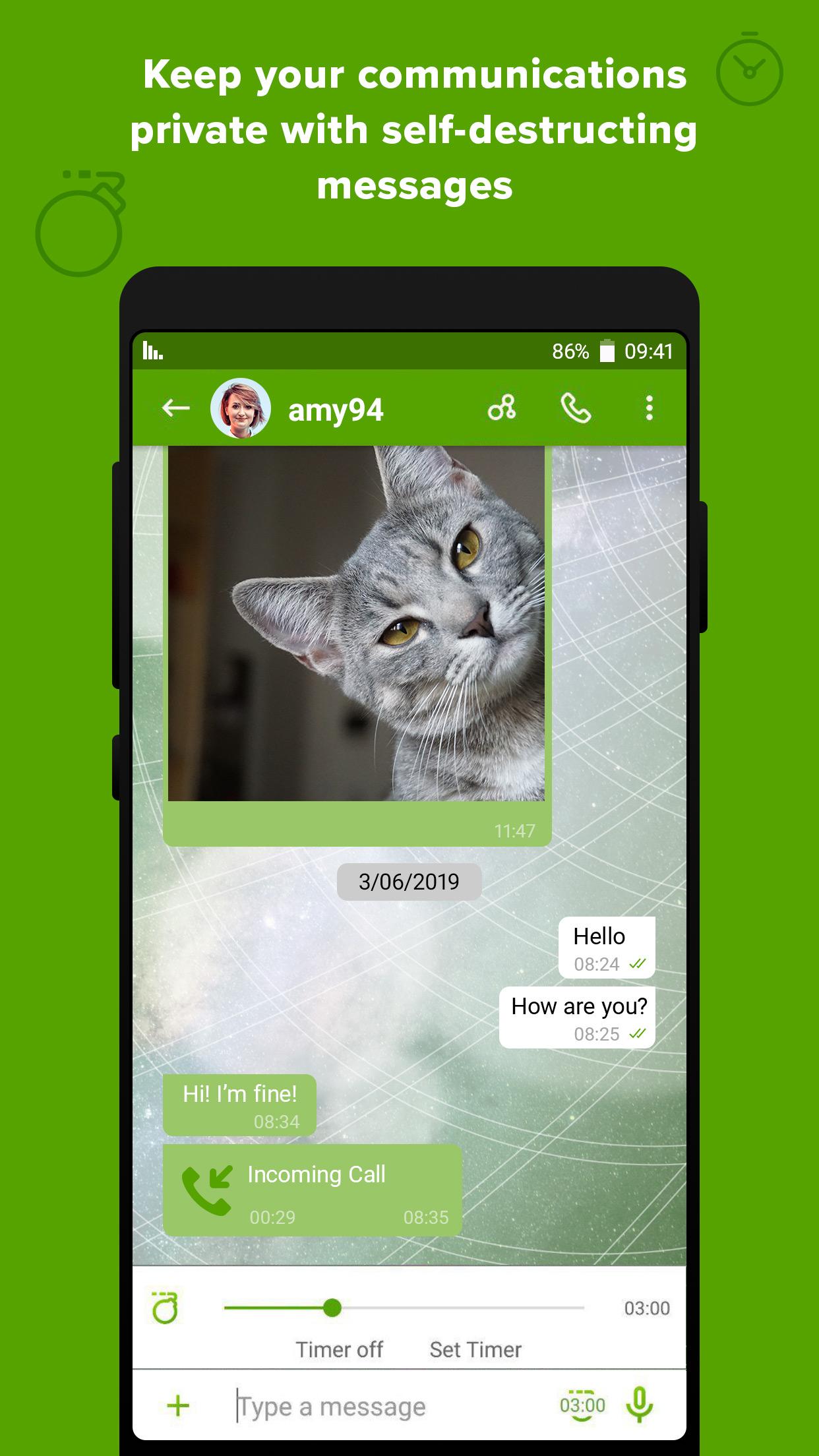 اسکرین شات 2 برنامه Crypviser Secure Messenger