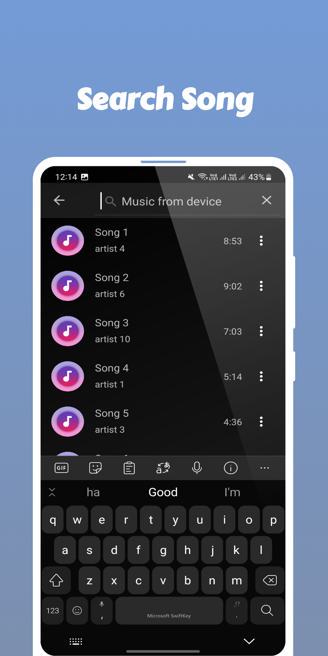 اسکرین شات 8 برنامه Music Player