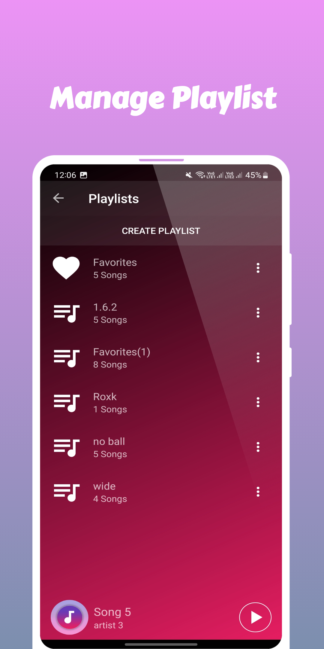 اسکرین شات 4 برنامه Music Player
