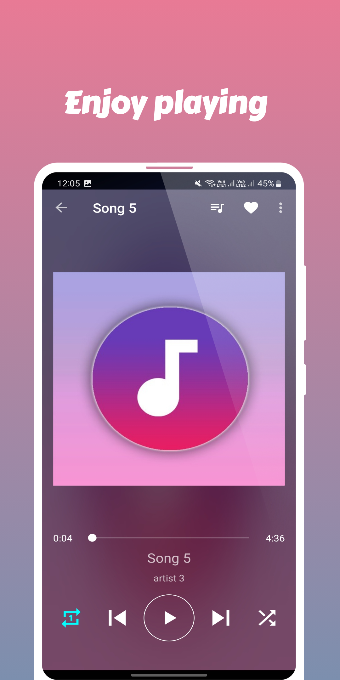 اسکرین شات 3 برنامه Music Player