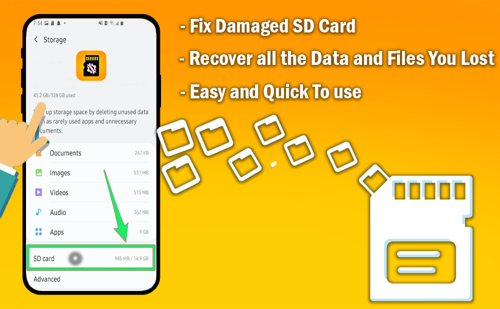 اسکرین شات 1 برنامه Repair SD Card