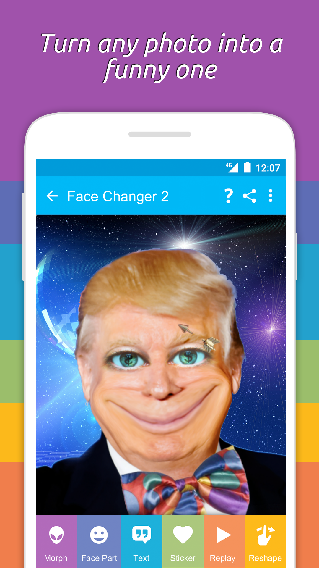 اسکرین شات 1 برنامه Face Changer 2