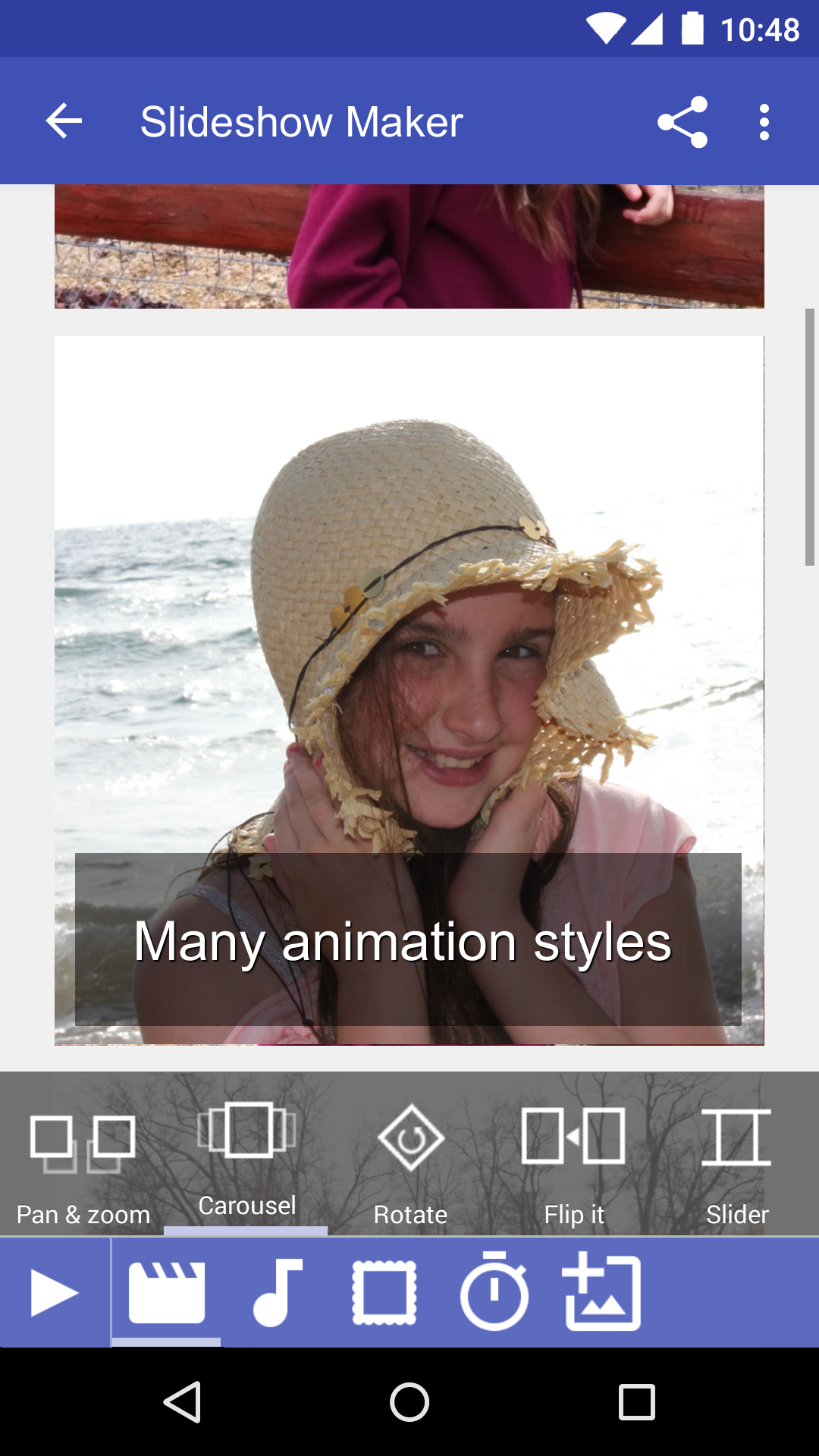 اسکرین شات 2 برنامه Scoompa Video: Slideshow Maker