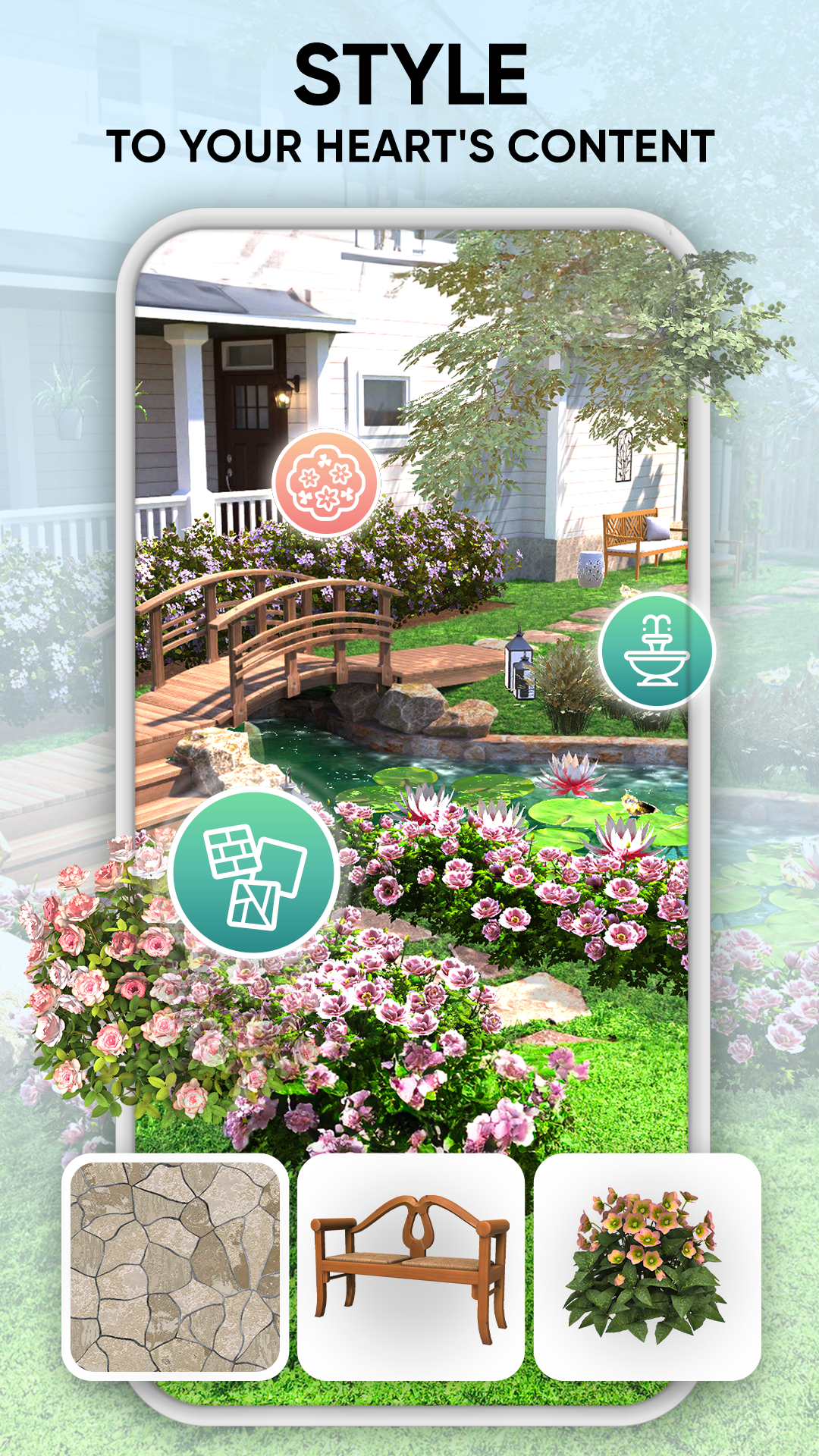 اسکرین شات 4 بازی Garden Joy: Exterior Designer