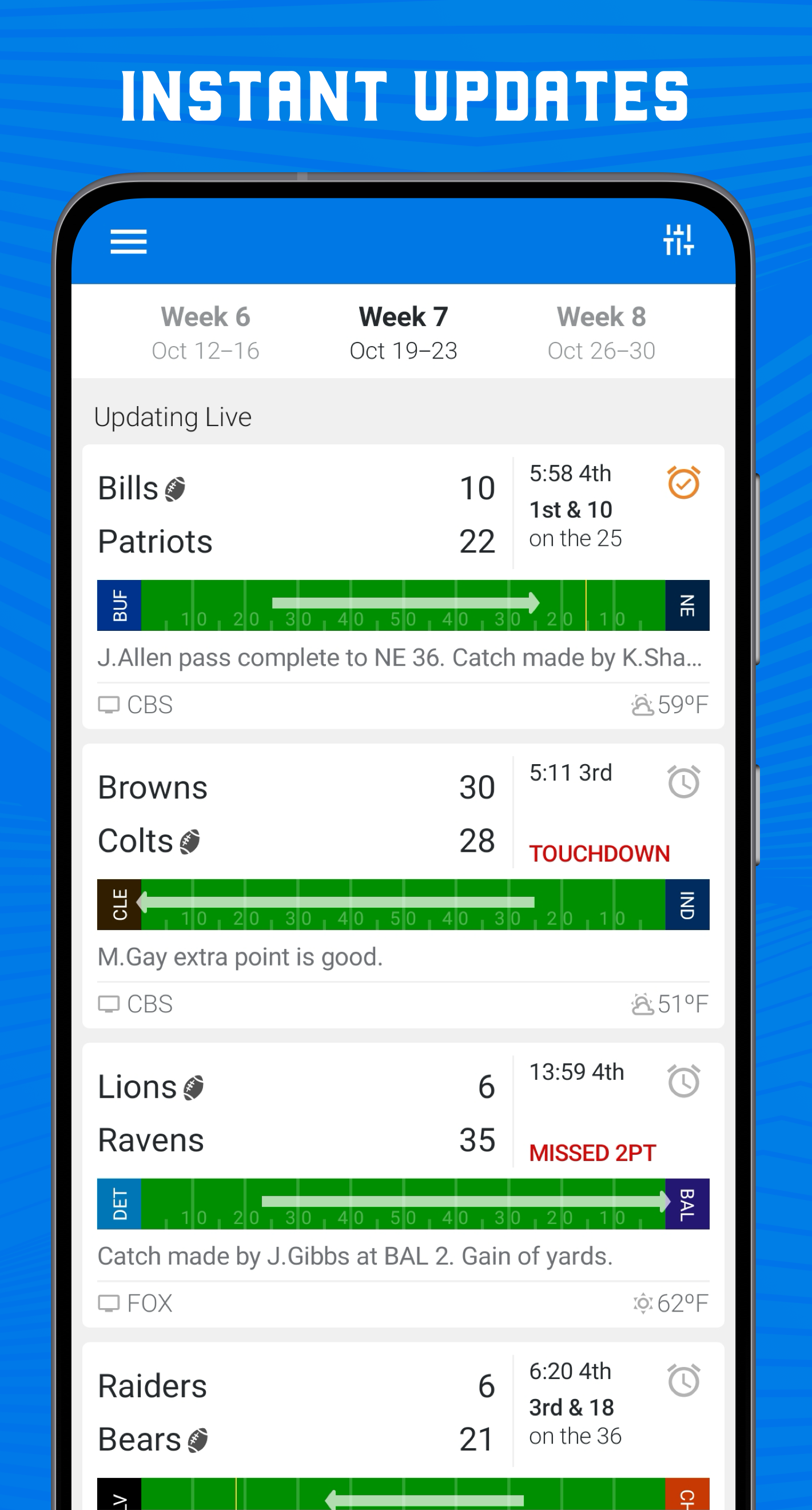 اسکرین شات 2 برنامه Superfan Sports: NFL Football