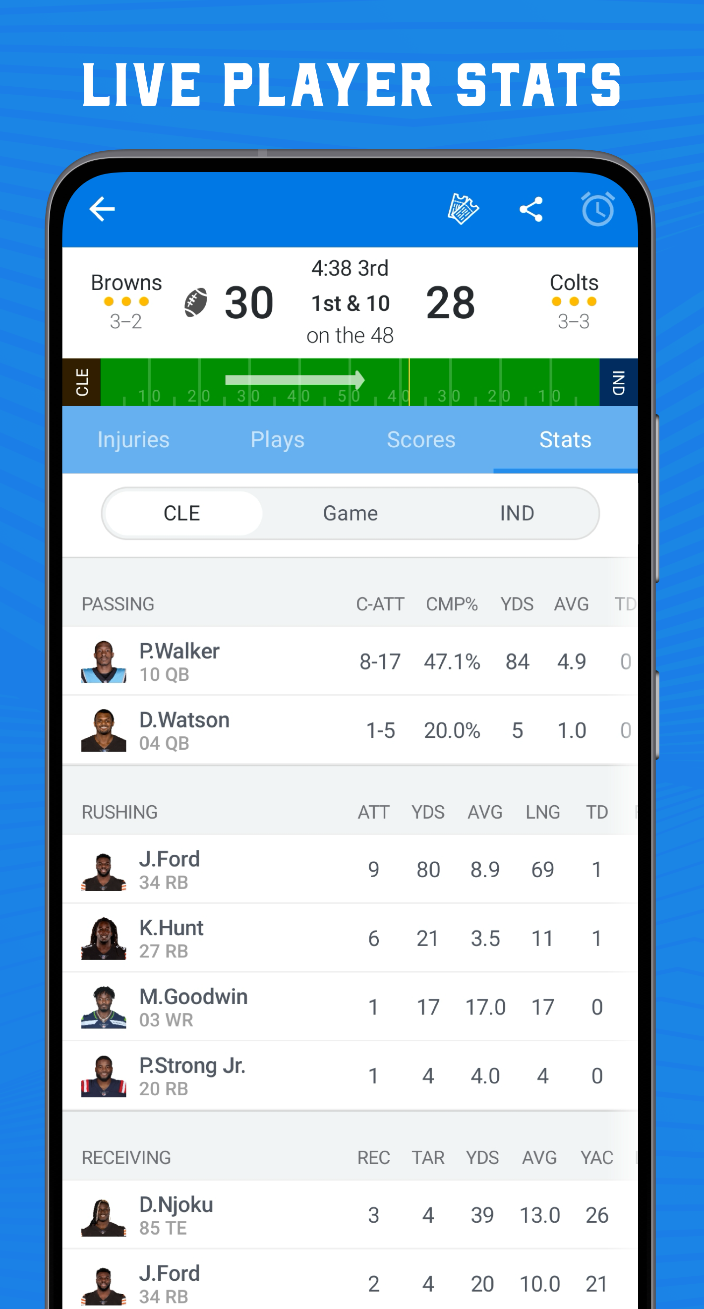 اسکرین شات 4 برنامه Superfan Sports: NFL Football