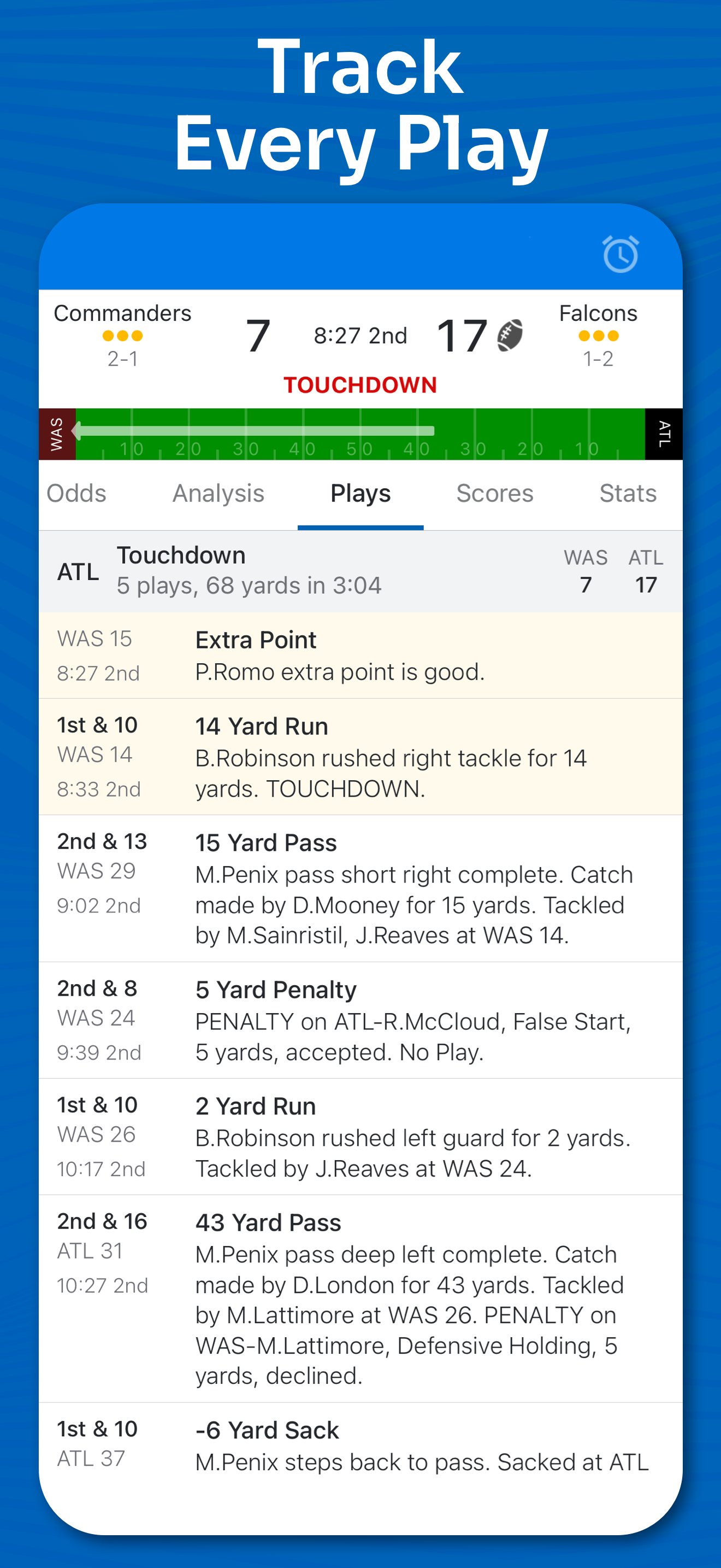 اسکرین شات 3 برنامه Superfan Sports: NFL Football