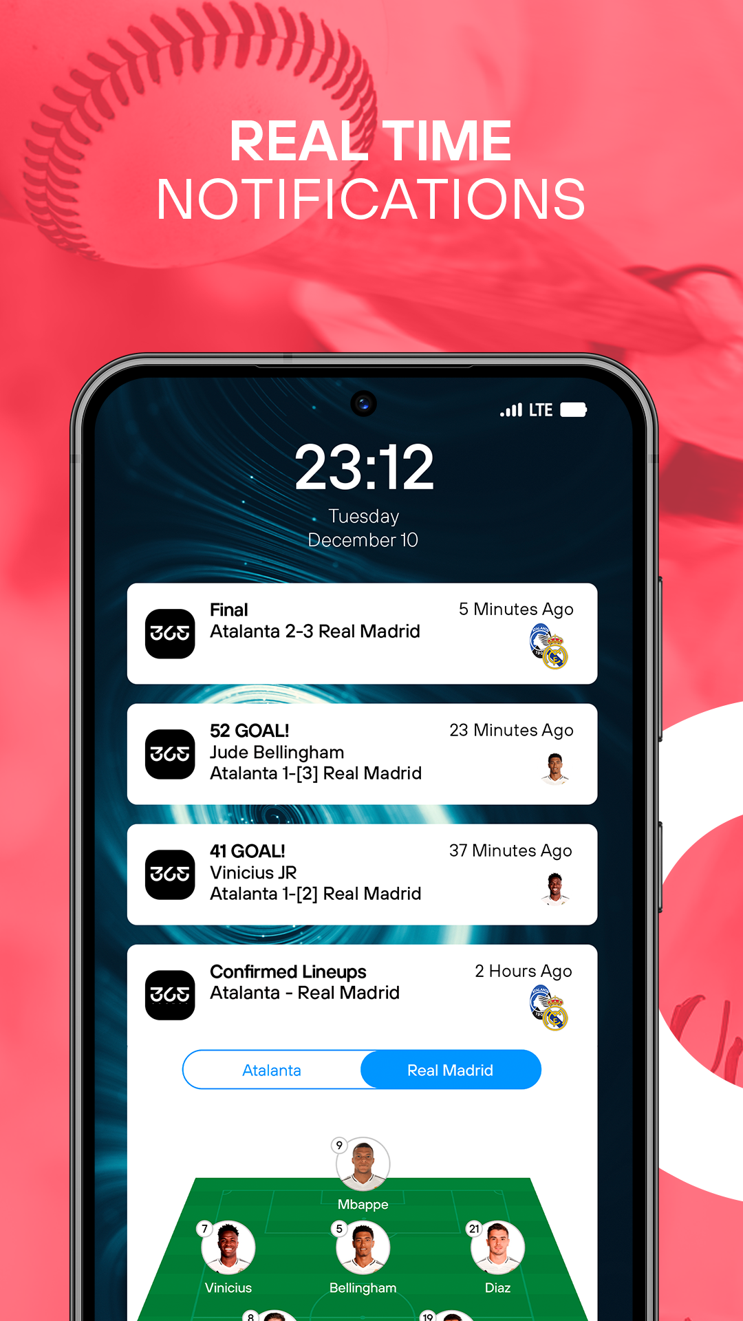 اسکرین شات 6 برنامه 365Scores: Live Scores & News