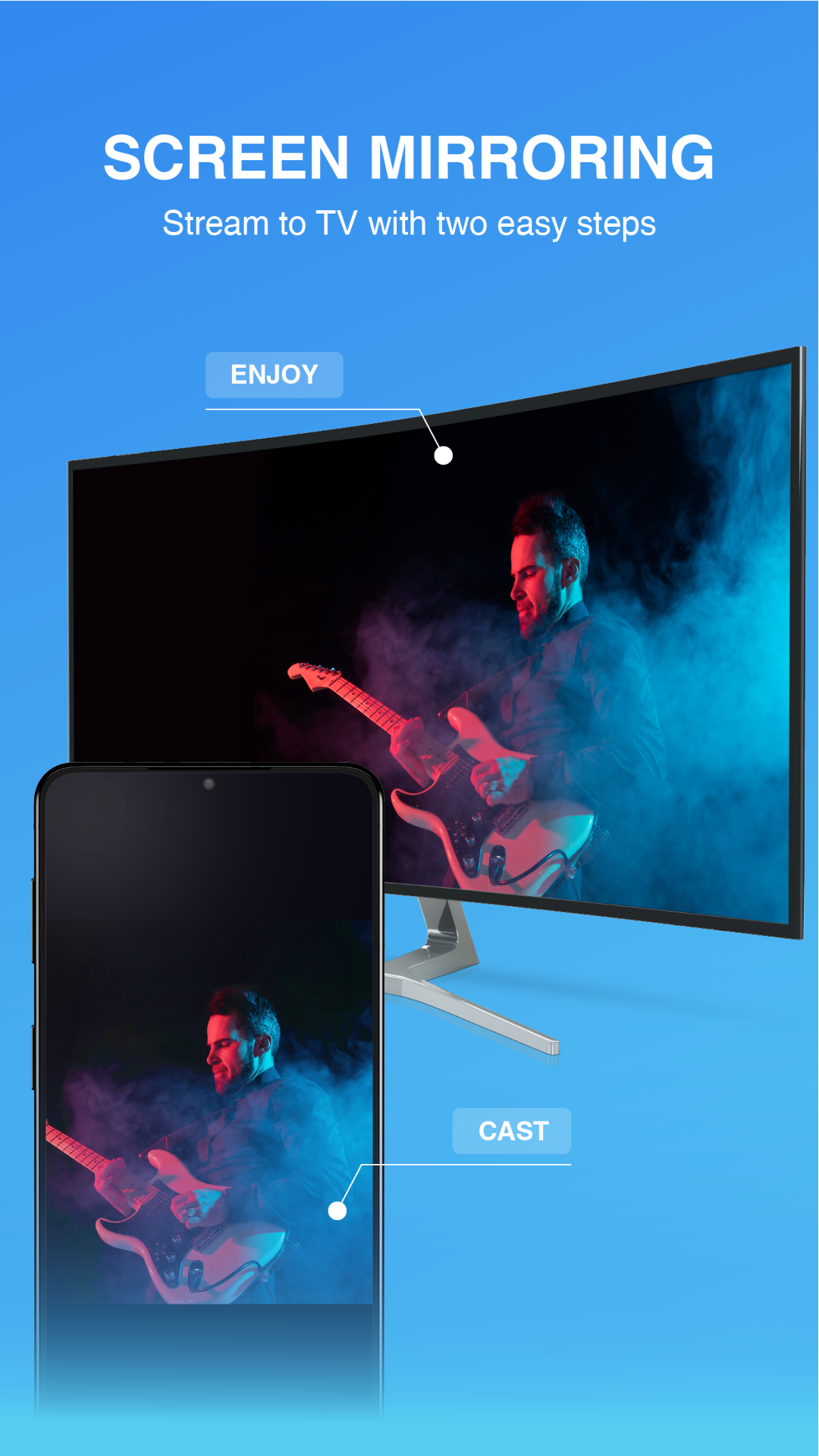 اسکرین شات 1 برنامه Screen Mirroring for TV Cast