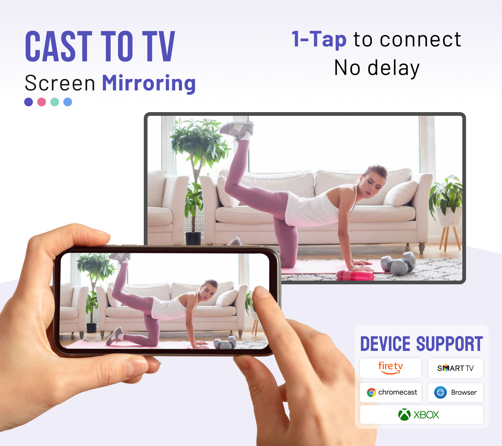 اسکرین شات 1 برنامه Cast to TV & Screen Mirroring