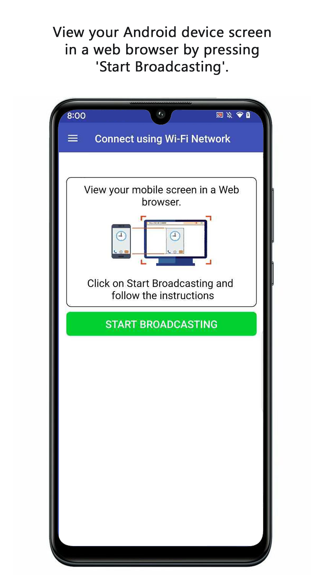 اسکرین شات 3 برنامه Screen Cast -View Mobile on PC