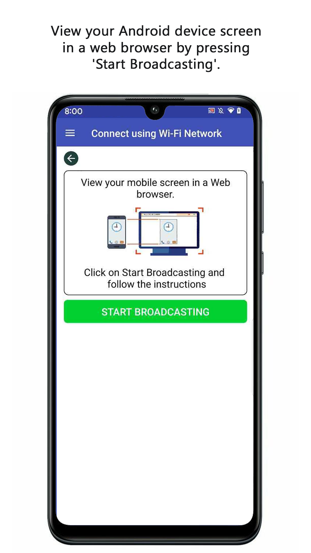 اسکرین شات 3 برنامه Screen Cast -View Mobile on PC