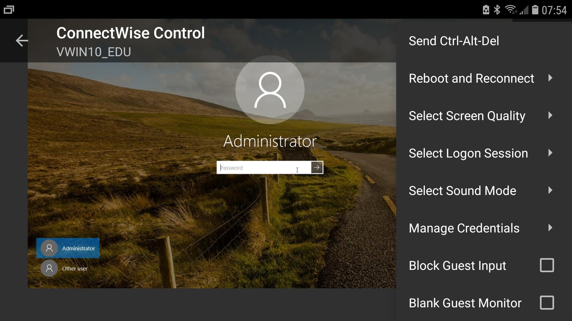 اسکرین شات 6 برنامه ConnectWise ScreenConnect