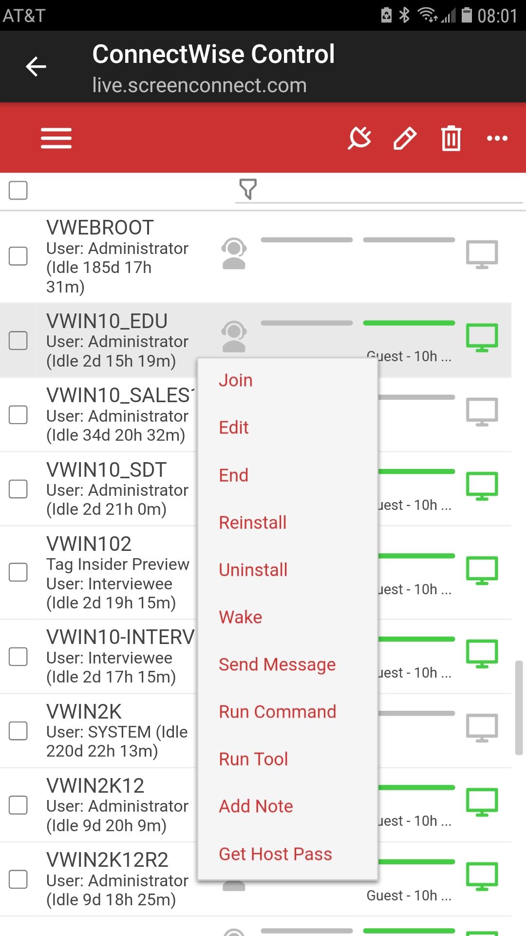 اسکرین شات 5 برنامه ConnectWise ScreenConnect