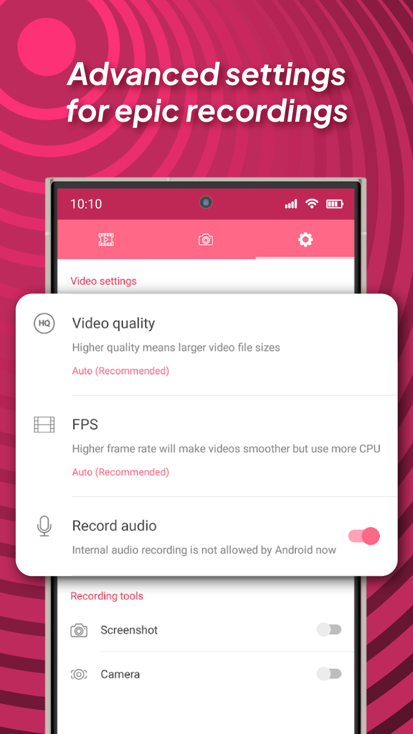 اسکرین شات 6 برنامه Video Screen Recorder, Live