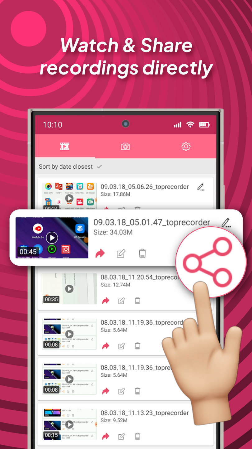 اسکرین شات 4 برنامه Video Screen Recorder, Live
