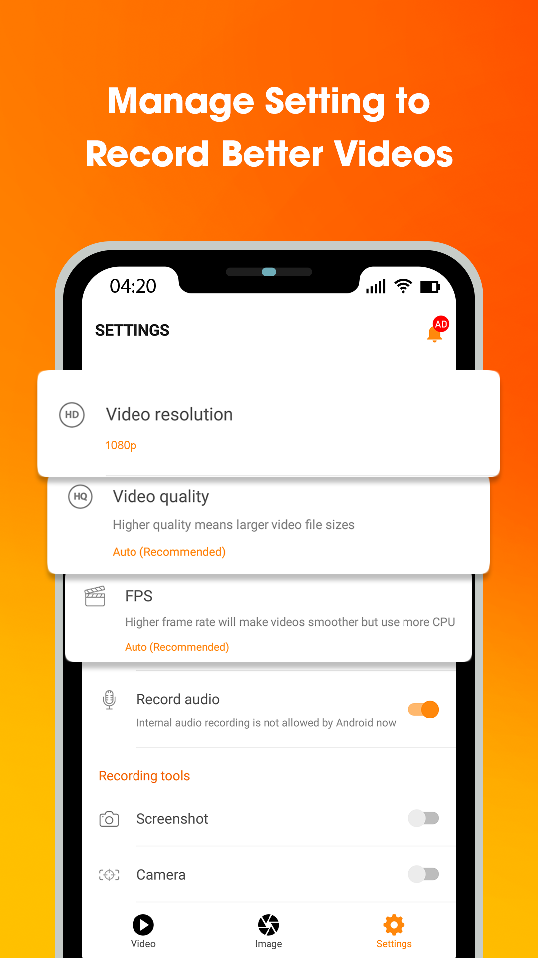 اسکرین شات 6 برنامه Super Screen Recorder, Capture
