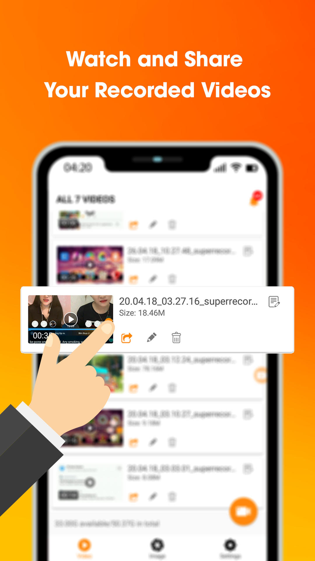 اسکرین شات 5 برنامه Super Screen Recorder, Capture