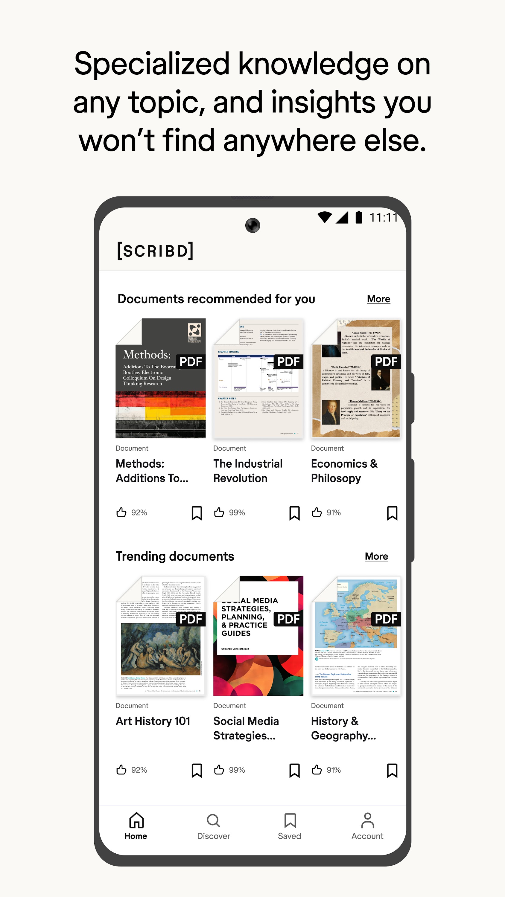 اسکرین شات 2 برنامه Scribd: 170M+ documents