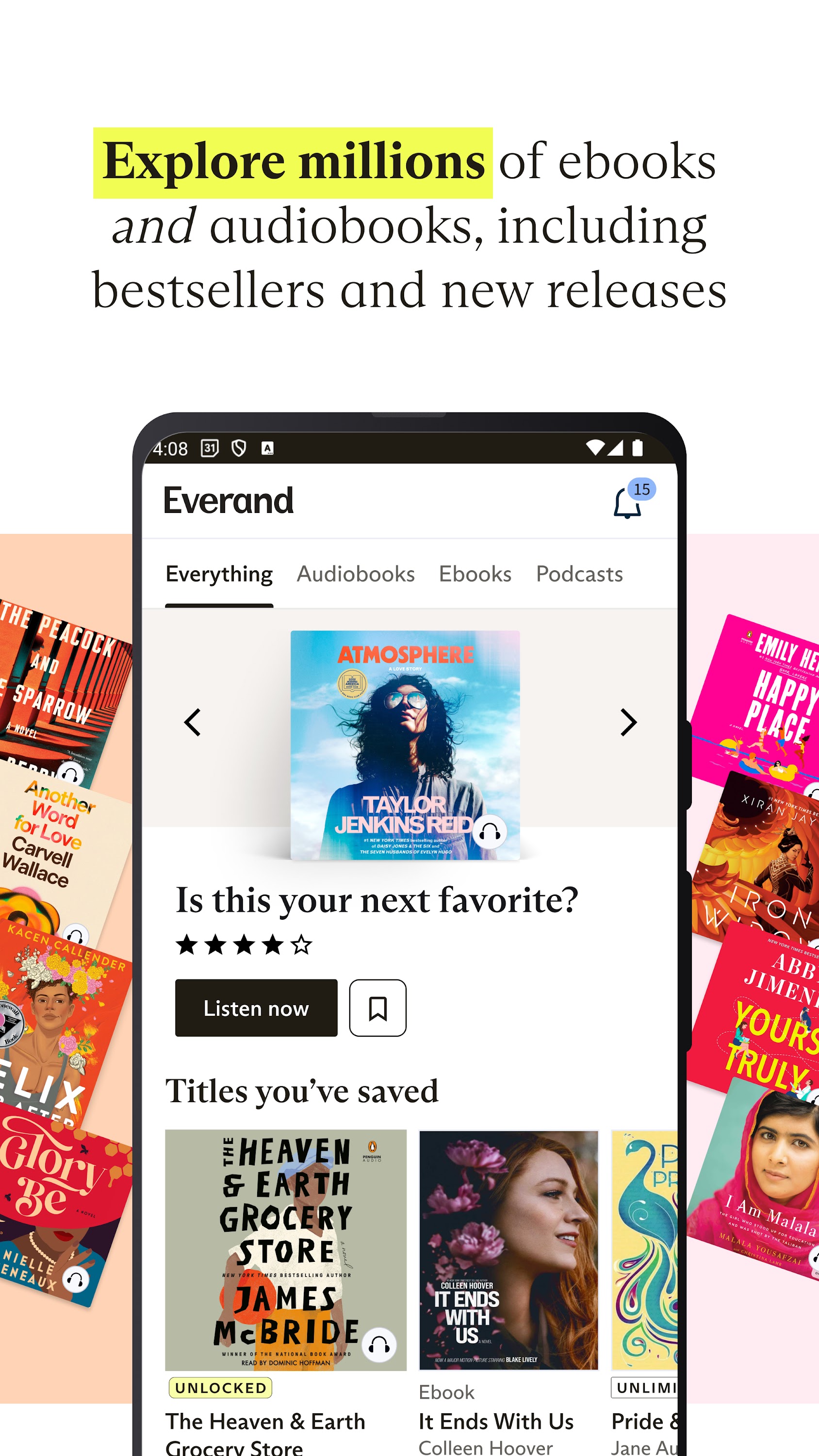 اسکرین شات 1 برنامه Everand: Audiobooks & Ebooks